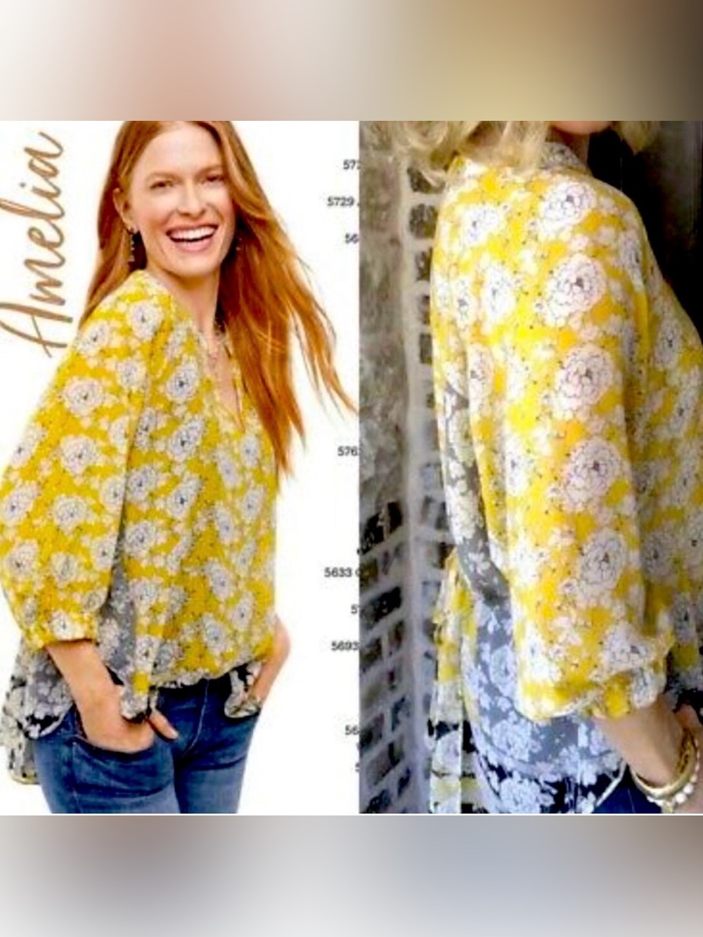 Cabi 5713 Amelia Gather top size Medium
